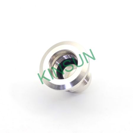 兩件式M12 THR SMD 螺牙/Push-Pull金屬連接外罩 - 低外突嵌入式Push-Pull推拉螺牙連接外罩(適用於M12母頭兩件式膠芯)